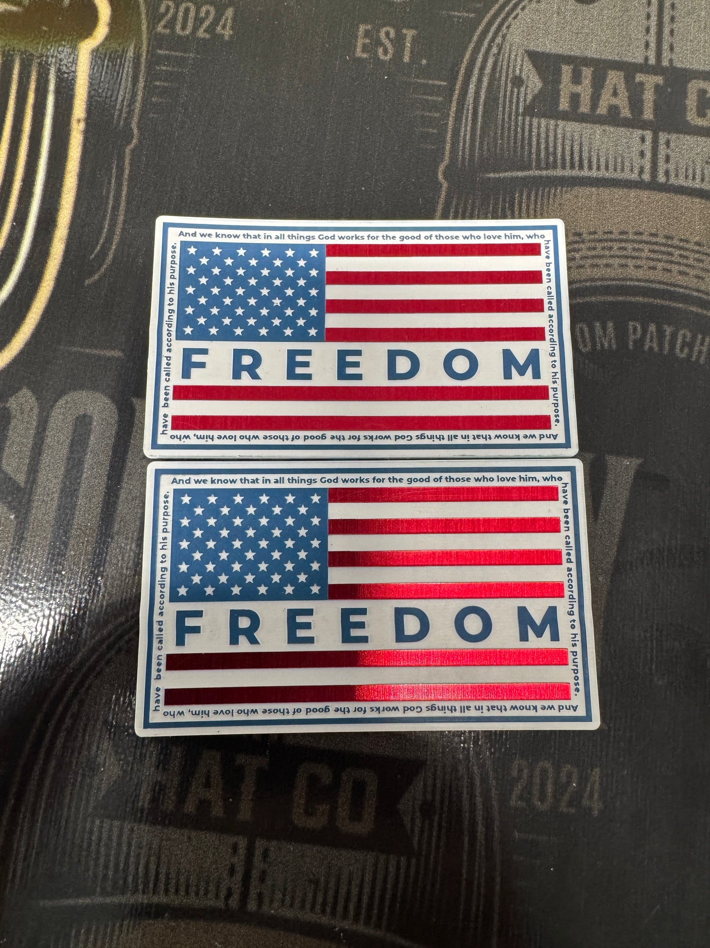 Freedom Tri Color Acrylic Patch