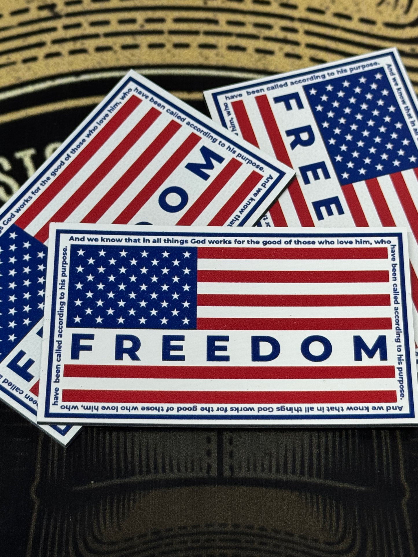 Freedom American Flag UV Printed Hat Patch