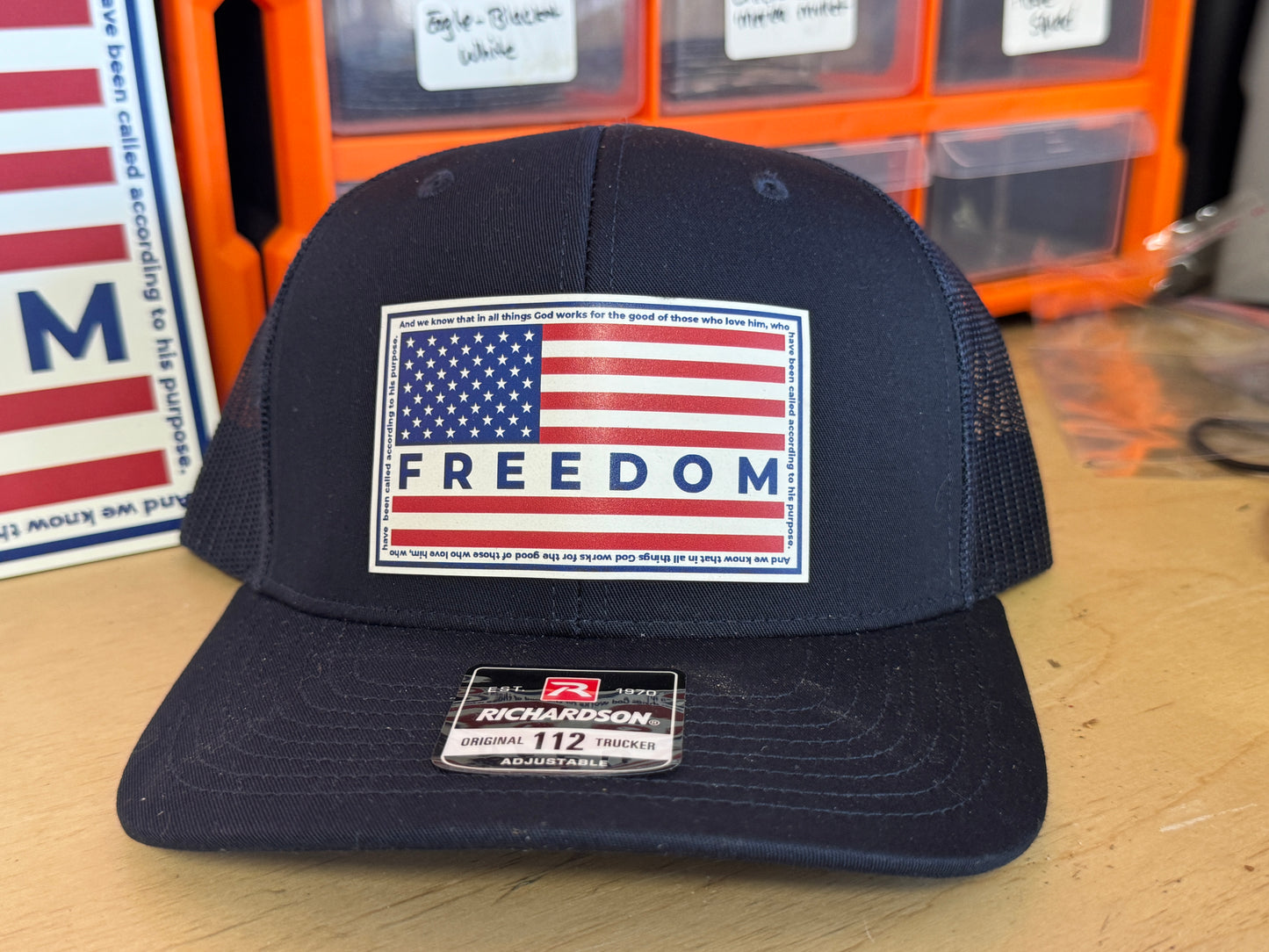 Freedom American Flag UV Printed Hat Patch