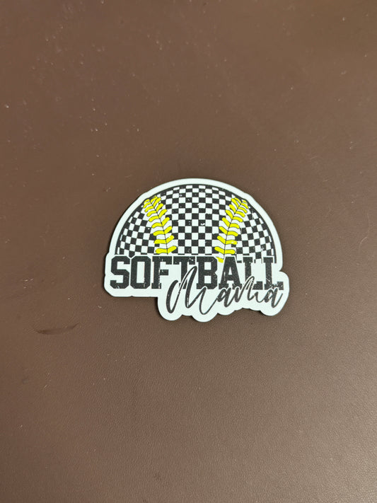 Softball Mama Checker UV Printed Patch