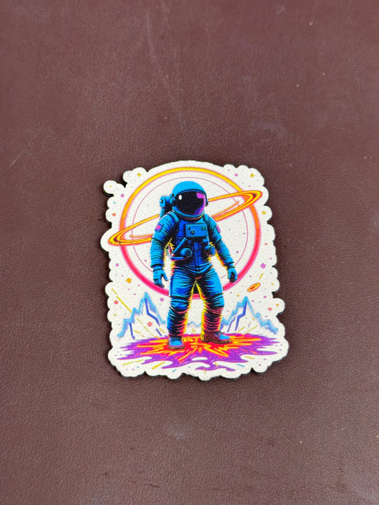 Neon Astronaut UV Printed Patches
