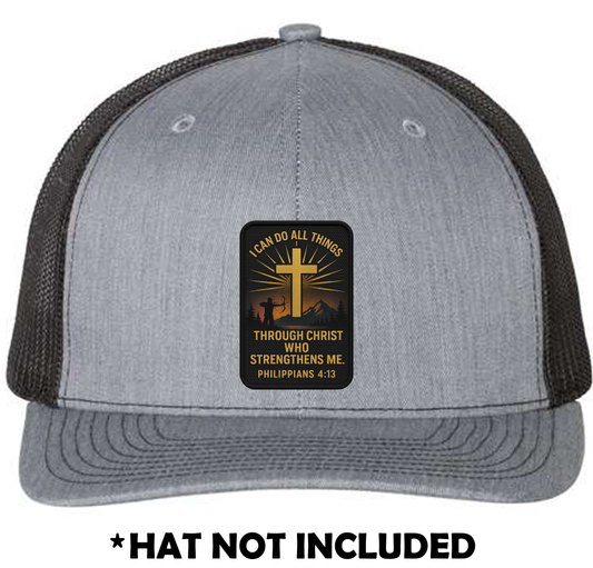 Bow Hunter I can Do All things Through Christ UV Printed Hat Patch