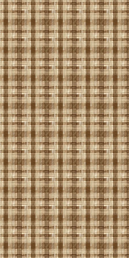 Brown Plaid Design - 12" x 24" Sheet