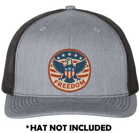 Circle Eagle Soaring - Freedom UV Printed Hat Patch