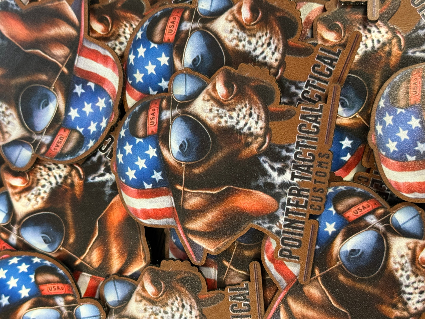 Small (1.5” or smaller) UV Printed Leatherette Patches