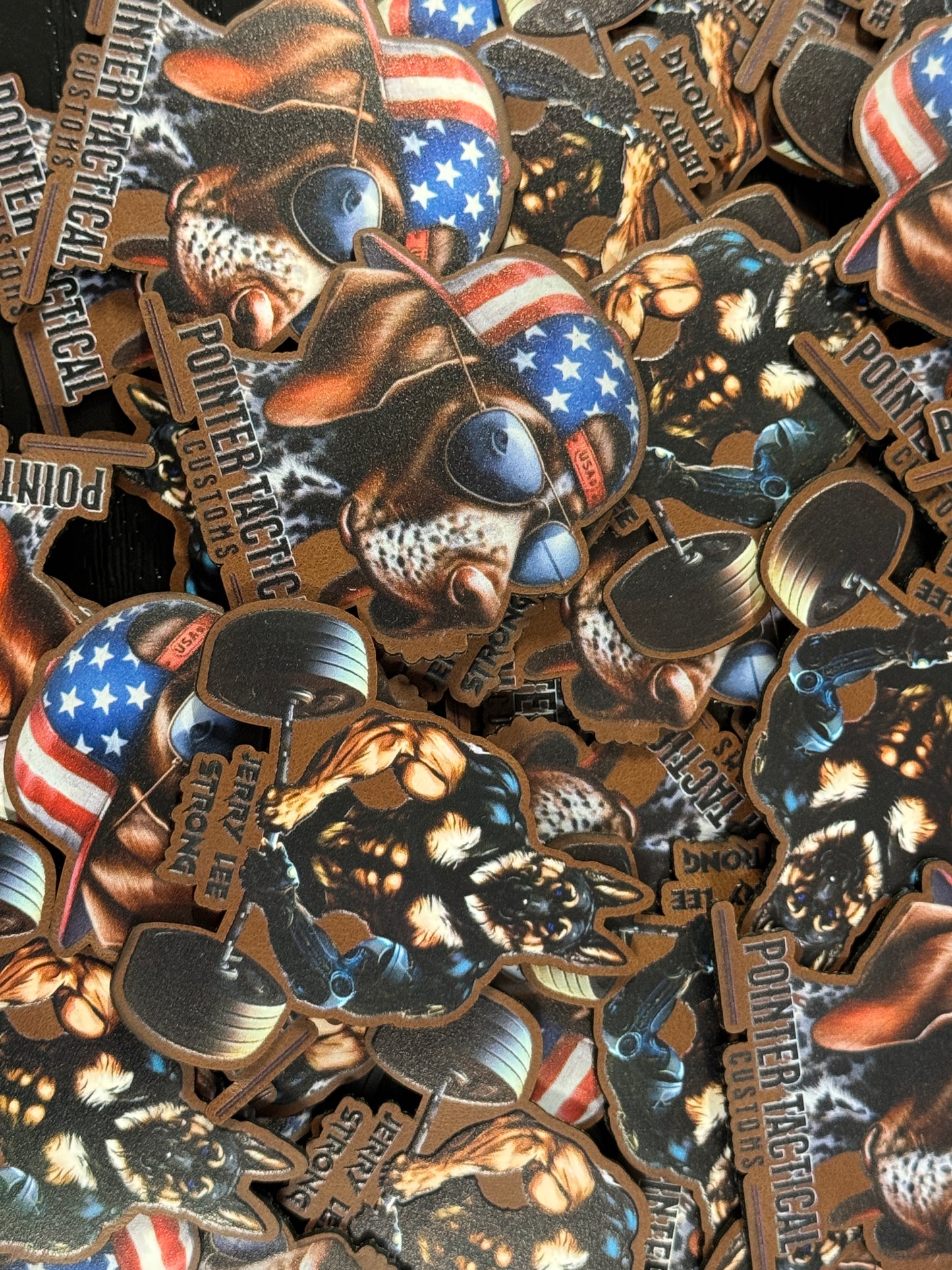 Small (1.5” or smaller) UV Printed Leatherette Patches