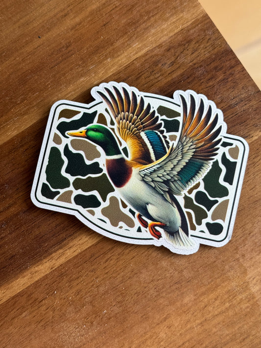 Camo Flying Mallard UV Printed Patches