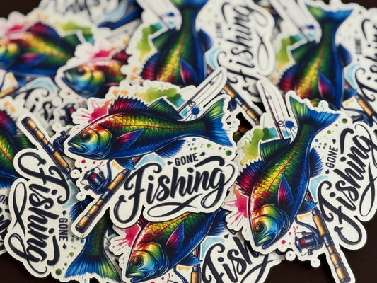 Gone Fishing 4 UV Printed Patches