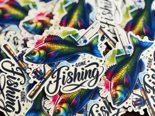 Gone Fishing 4 UV Printed Patches