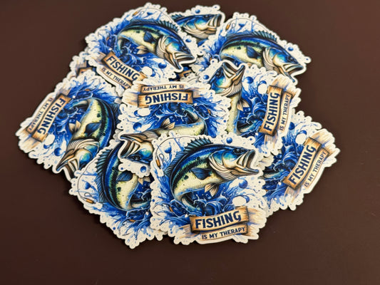 Fishing Is My Thereapy UV Printed Patches