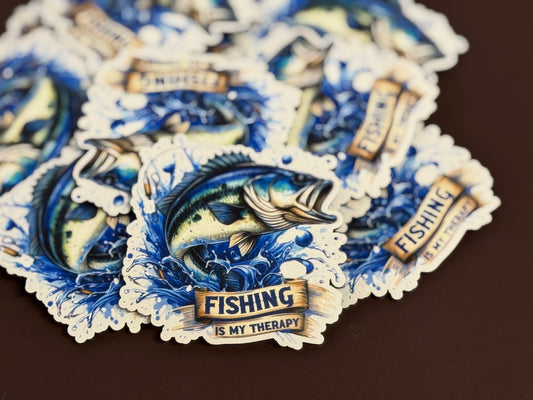 Fishing Is My Thereapy UV Printed Patches