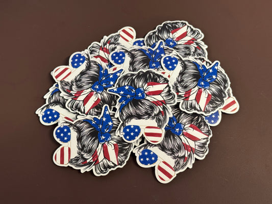 American Flag Mom UV Printed Patches