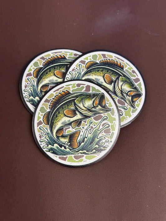 Camo Fish Jumping Fish UV Printed Patch