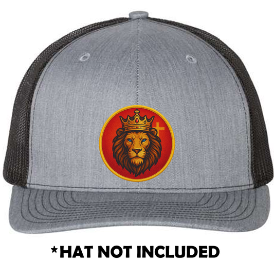 Lion & Cross UV Printed Hat Patch