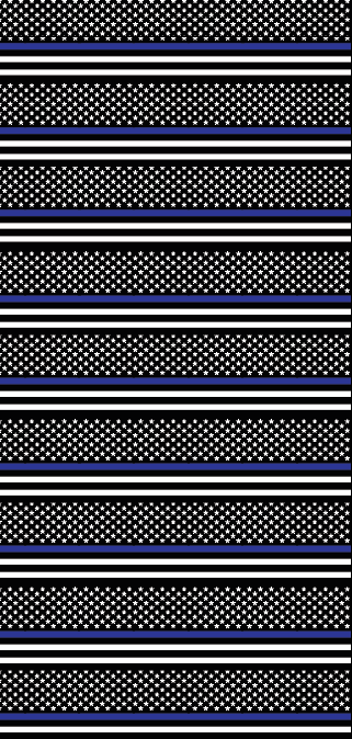 Thin Blue Line Flag - 12" x 24" Sheet