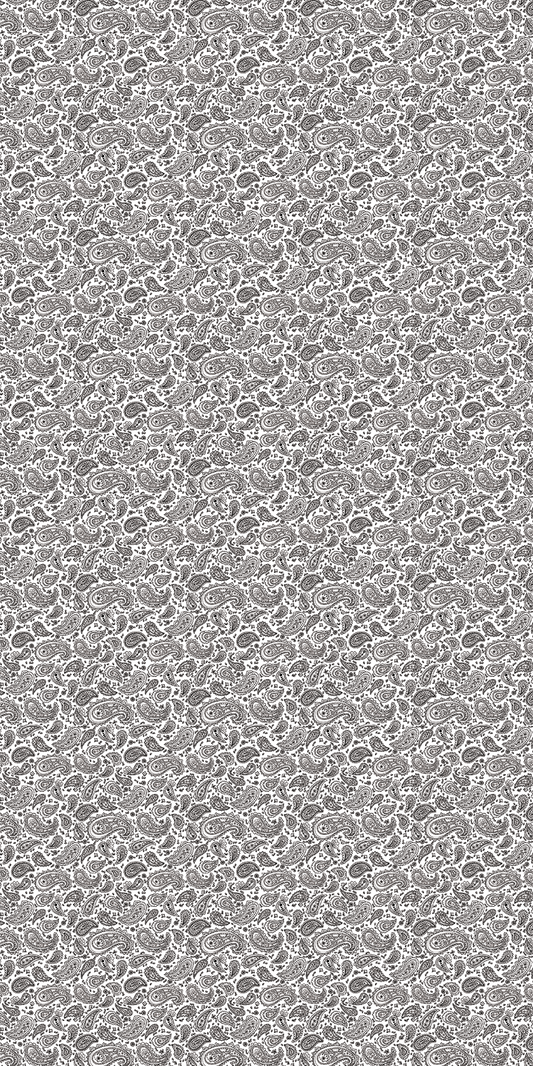 White/Black Bandana Design - 12" x 24" Sheet