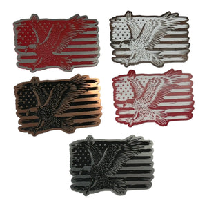 American Flag - Soaring Eagle leatherette Patch - Custom Patches - Soda City Hat Co