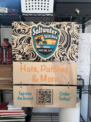 Custom Branded Hanging Display Sign – Full Color UV Printed - Soda City Hat Co