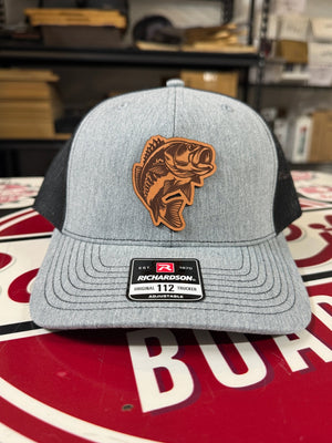 Custom Real Leather Patch Hat with Logo (Laser Engraved) - Soda City Hat Co
