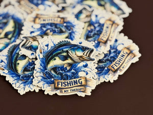 Fishing Is My Thereapy UV Printed Patches - Soda City Hat Co
