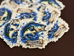 Fishing Is My Thereapy UV Printed Patches - Soda City Hat Co