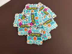 Float, Drink, Tan, Repeat UV Printed Patches - Soda City Hat Co