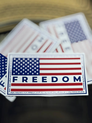 Freedom American Flag UV Printed Hat Patch - Soda City Hat Co