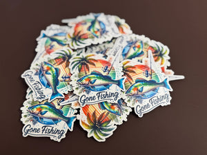 Gone Fishing 2 UV Printed Patches - Soda City Hat Co