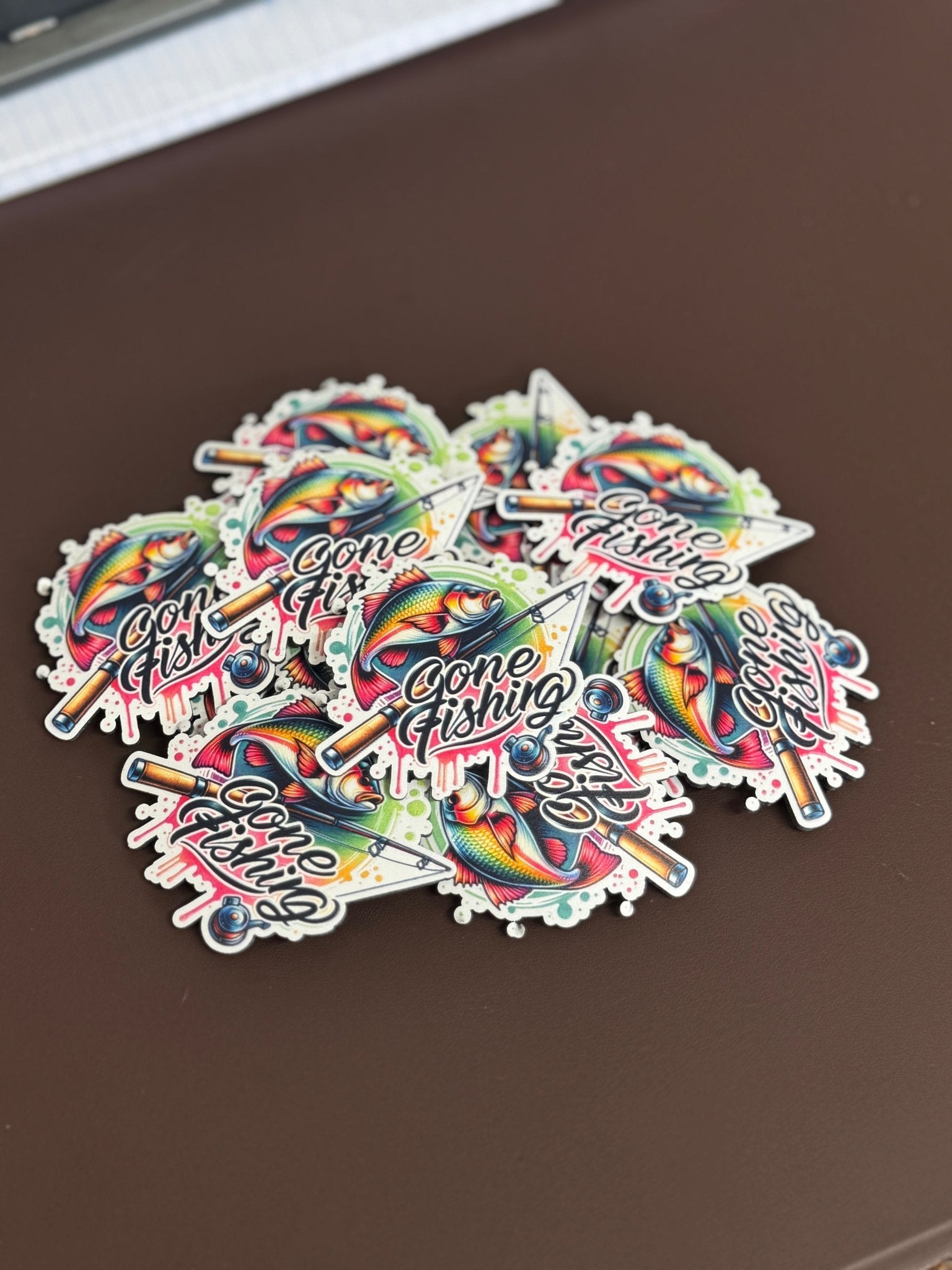 Gone Fishing 3 UV Printed Patches - Soda City Hat Co