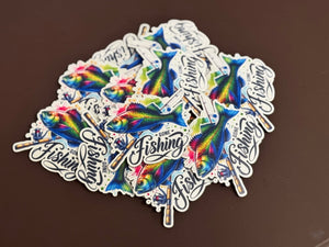 Gone Fishing 4 UV Printed Patches - Soda City Hat Co
