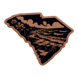 SC Outline - Beach Filled Acrylic Patch - Custom Patches - Soda City Hat Co