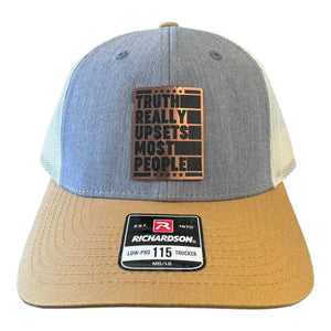 TRUMP leatherette Patch - Custom Patches - Soda City Hat Co
