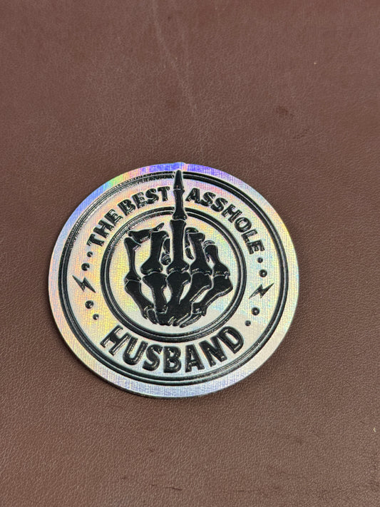 Texture Built Best A**hole Husband UV Printed Patches