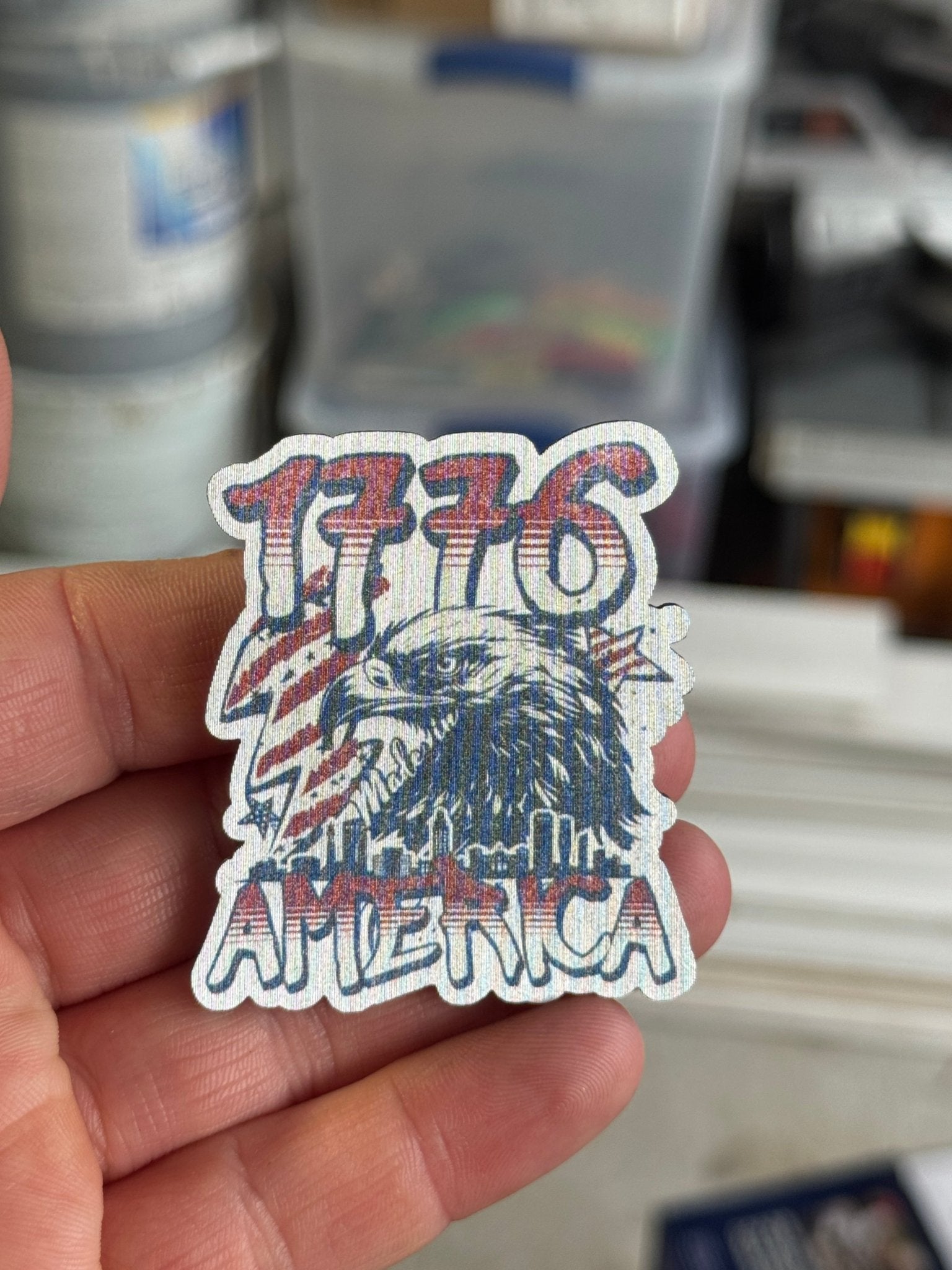 1776 America Eagle UV Printed Hat Patch - Soda City Hat Co