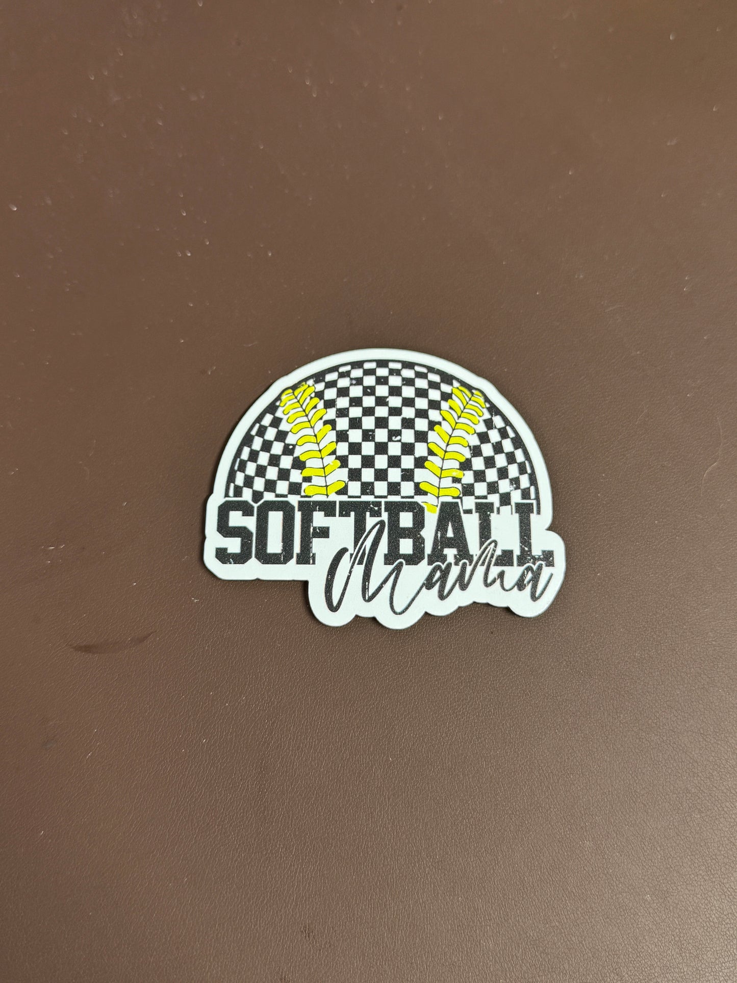 Softball Mama Checker UV Printed Patch