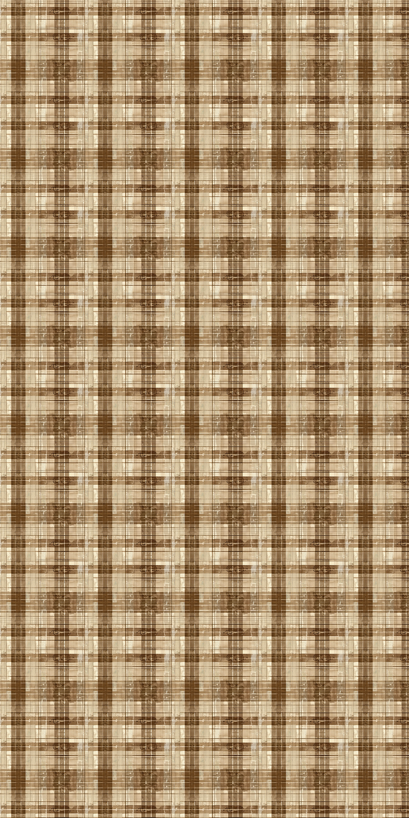 Brown Plaid Design - 12" x 24" Sheet - Soda City Hat Co