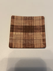 Brown Plaid Design - 12" x 24" Sheet - Soda City Hat Co