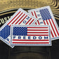 Freedom American Flag UV Printed Hat Patch