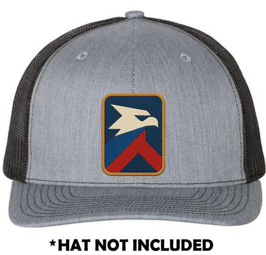 Red/White/Blue Eagle Head UV Printed Hat Patch