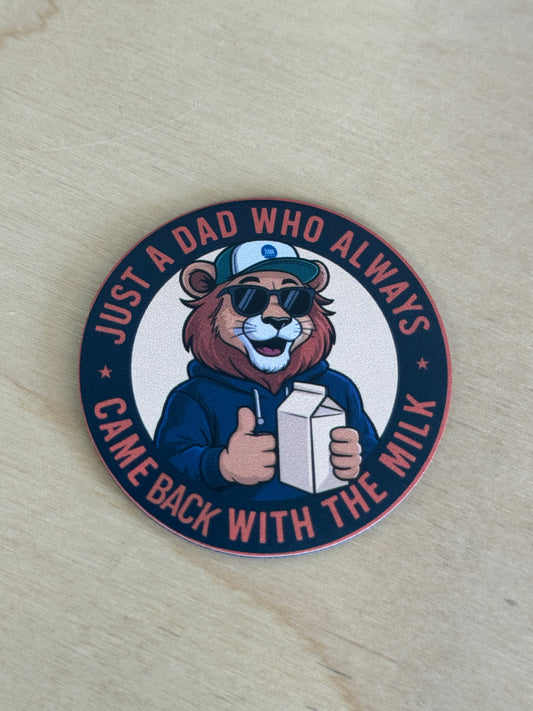 Dad Came Back With Milk UV Printed Hat Patch