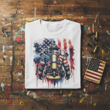 Firefighter American Flag Tee (Bella+Canvas)