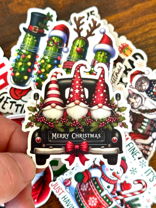 Merry Christmas - Gnomes UV Printed Hat Patch