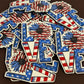 Love - American Flag UV Printed Patches