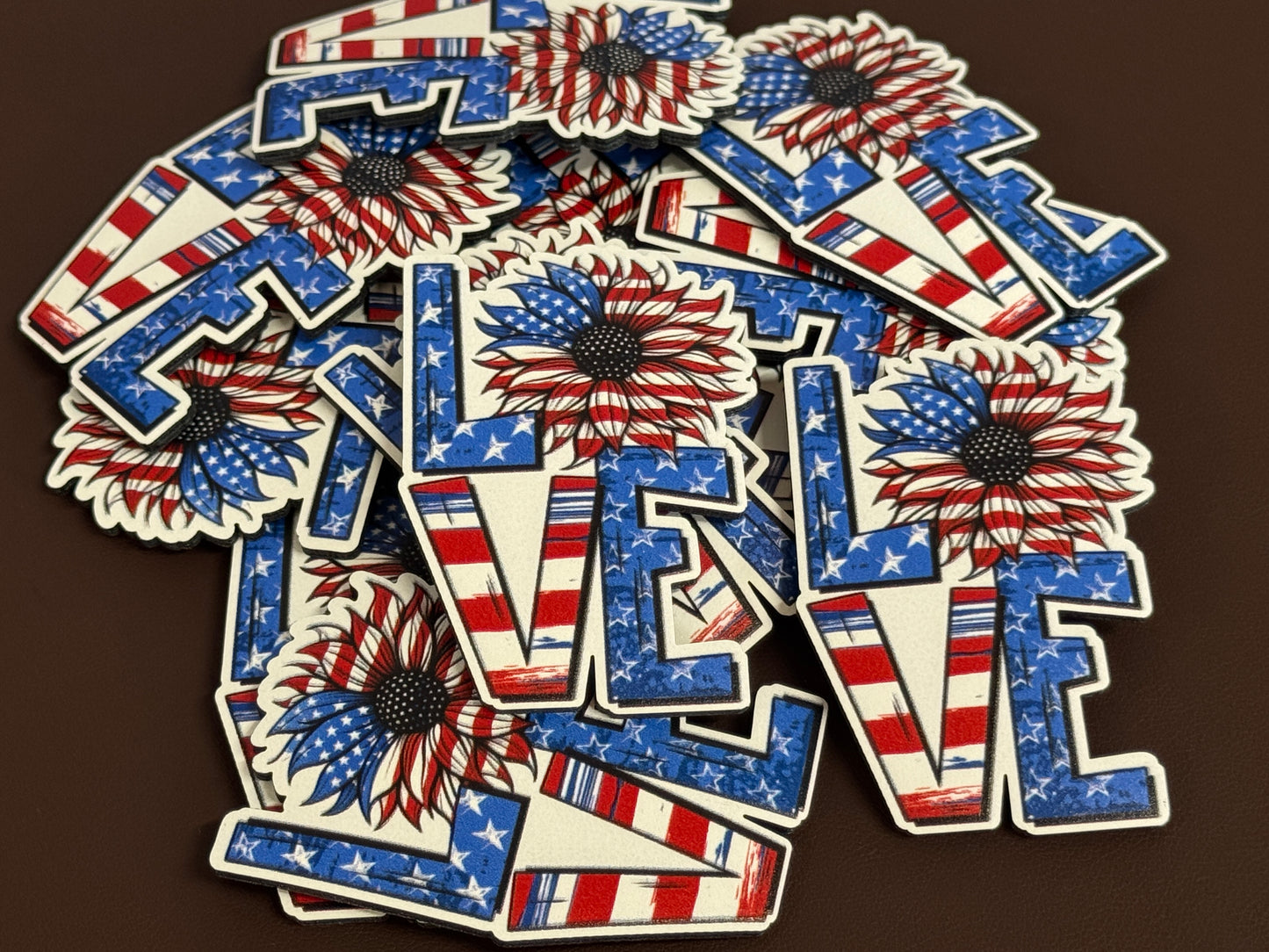 Love - American Flag UV Printed Patches