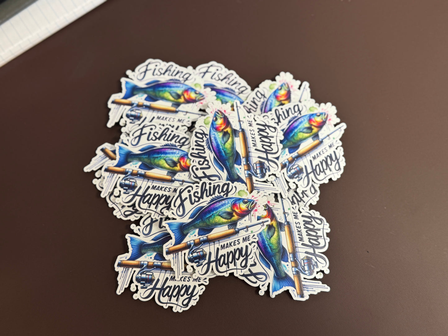 Fishing Makes Me Happy UV Printed Patch