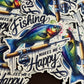 Fishing Makes Me Happy UV Printed Patch