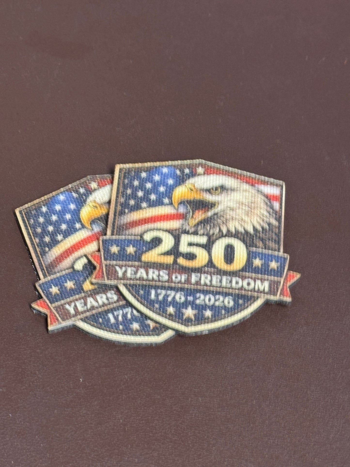 Canvas - Eagle Head - Shield - 250 Years - UV Printed Hat Patch