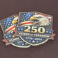 Canvas - Eagle Head - Shield - 250 Years - UV Printed Hat Patch