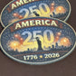 Canvas - Statue of Liberty - Fireworks - 250 Years - UV Printed Hat Patch