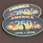 Canvas - Statue of Liberty - Fireworks - 250 Years - UV Printed Hat Patch